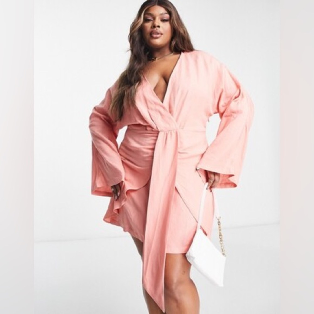 Pretty Lavish Louise Knot Drape Dress Linen Coastal Summer Resort